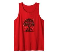 Barking Up The Right Tree Dog Lover Paw Tank Top, Men, Red, XXL