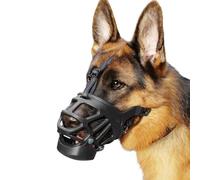 BARKLESS Basket Muzzle for Dogs, Humane Muzzle to Prevent Biting and Scavenging, Snap-on Treat Cover Helps Dog Acclimatize Mouth Cover, Adjustable Cage Muzzle for Positive Training
