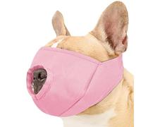BARKLESS Bulldog Muzzle for Flat Face Dogs (Pink, M)