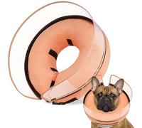 BARKLESS Dog Cone Alternative After Surgery, Comfortable Dog Donut Collar with Protective Shield to Stop Licking, Patented Adjustable Donut Cone for Post-Surgery & Wound Healing