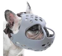 BARKLESS Snout Dog Muzzle, Soft Silicone Flat Faced Muzzle for French Bulldog Shih Tzu and Pug for Biting Chewing Licking and Grooming, Allows Panting