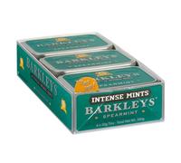 Barkleys Green Winter Candy Intense Mint. Pack of 6 Cans. Without Milk derivatives, Gluten, Eggs, Soy and Animal substances. Suitable for Vegetarians and Vegans. to Collect