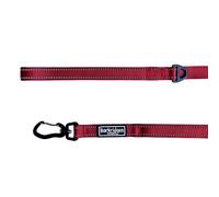 Barkridges® Lightweight Triple Handle Dog Lead Leash | Traffic Handle | Secured | Auto Lock Aluminium Clip | Padded Handle | Reflective | Strong Nylon | Comfortable (Red, 150 cm / 5 ft)