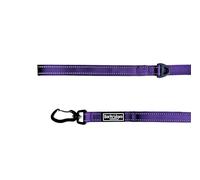 Barkridges® Lightweight Triple Handle Dog Lead Leash | Traffic Handle | Secured | Auto Lock Aluminium Clip | Padded Handle | Reflective | Strong Nylon | Comfortable (Purple, 150 cm / 5 ft)