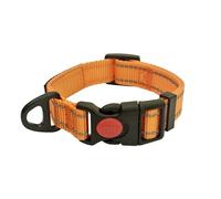 Barkridges® Premium Dog Collar | Adjustable | Easy-to-Wear Buckle | Lockable | Durable | Safety Reflective Strips | Comfortable for Small Medium Large Dogs (Papaya Orange, XL)