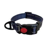 Barkridges® Premium Dog Collar | Adjustable | Easy-to-Wear Buckle | Lockable | Durable | Safety Reflective Strips | Comfortable for Small Medium Large Dogs (Dark Blue, XL)