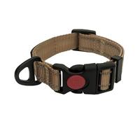 Barkridges® Premium Dog Collar | Adjustable | Easy-to-Wear Buckle | Lockable | Durable | Safety Reflective Strips | Comfortable for Small Medium Large Dogs (Honey Beige, M/L)