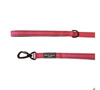 Barkridges® Premium Triple Handle Dog Lead Leash | Traffic Handle | Secured | Locking Clip | Padded Handle | Safety Reflective Strips | Comfortable for Small Medium Large Dogs (Hot Pink, 120cm)