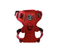 Barkridges® Triple Buckle Dog Harness | Adjustable Easy-to-Wear Buckle | No Pull Non Choke Training | Chafing-Free | Safety Reflective | Comfortable for Small Medium Large Dogs (Red, XS - Deep Fit)