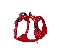 Barkridges® Triple Buckle Dog Harness | Adjustable Easy-to-Wear Buckle | No Pull Non Choke Training | Chafing-Free | Safety Reflective | Comfortable Small Medium Large Dogs (Red, S - Regular Fit)