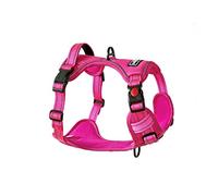 Barkridges® Triple Buckle Dog Harness | Adjustable Easy-to-Wear Buckle | No Pull Non Choke Training | Chafing-Free | Safety Reflective | Comfortable Small Medium Large (Hot Pink, L - Regular Fit)
