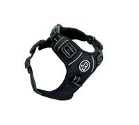 Barkridges® TruFit Comfort Dog Harness Adjustable Easy to Wear | No Pull Training | Chafing-Free | Safety Reflective | Comfortable Small Medium Large (Black, M - Regular Fit)