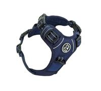 Barkridges® TruFit Comfort Dog Harness Adjustable Easy to Wear | No Pull Training | Chafing-Free | Safety Reflective | Comfortable Small Medium Large (Dark Blue, S - Regular Fit)