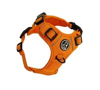 Barkridges® TruFit Comfort Dog Harness Adjustable Easy to Wear | No Pull Training | Chafing-Free | Safety Reflective | Comfortable Small Medium Large (Papaya Orange, L - Regular Fit)