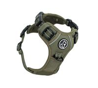 Barkridges® TruFit Comfort Dog Harness Adjustable Easy to Wear | No Pull Training | Chafing-Free | Safety Reflective | Comfortable Small Medium Large (Army Green, S - Deep Fit)