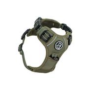 Barkridges® TruFit Comfort Dog Harness Adjustable Easy to Wear | No Pull Training | Chafing-Free | Safety Reflective | Comfortable Small Medium Large (Army Green, M - Regular Fit)