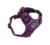 Barkridges® TruFit Comfort Dog Harness Adjustable Easy to Wear | No Pull Training | Chafing-Free | Safety Reflective | Comfortable Small Medium Large (Purple, M - Deep Fit)