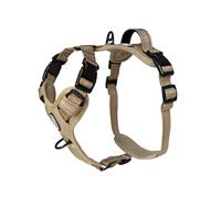 Barkridges® TruFit Freedom Dog Harness Adjustable Easy to Wear | No Pull Training | Chafing-Free | Safety Reflective | Comfortable | Handle | Small Medium Large (Honey Beige, L)