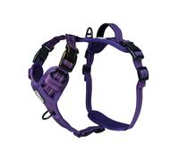 Barkridges® TruFit Freedom Dog Harness Adjustable Easy to Wear | No Pull Training | Chafing-Free | Safety Reflective | Comfortable | Handle | Small Medium Large (Purple, L)