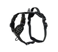 Barkridges® TruFit Freedom Dog Harness Adjustable Easy to Wear | No Pull Training | Chafing-Free | Safety Reflective | Comfortable | Handle | Small Medium Large (Black, XL)
