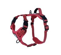 Barkridges® TruFit Freedom Dog Harness Adjustable Easy to Wear | No Pull Training | Chafing-Free | Safety Reflective | Comfortable | Handle | Small Medium Large (Red, L)