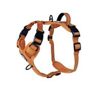 Barkridges® TruFit Freedom Dog Harness Adjustable Easy to Wear | No Pull Training | Chafing-Free | Safety Reflective | Comfortable | Handle | Small Medium Large (Papaya Orange, S)