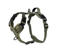 Barkridges® TruFit Freedom Dog Harness Adjustable Easy to Wear | No Pull Training | Chafing-Free | Safety Reflective | Comfortable | Handle | Small Medium Large (Army Green, M)