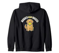 Barks And Bases Sports Softball Mom Zip Hoodie