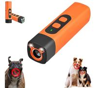 BarkShield for Dogs, The BarkShield Pro, Dog Bark Deterrent Device with Led Flashlight, Suitable for Training Dogs to Improve Bad Behavior (Orange)