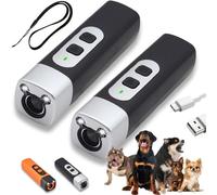 BarkShield Pro - Bark Shield Anti Barking Device for Dogs, 2025 Upgrade Anti Barking Device for Dogs, with HD Display and LED Flashlight, Stop Bad Behavior Without Yelling or Swatting (2PCS Black)
