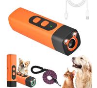 Barkshield Pro, Barkshield for Dogs, Dog Barking Anti-Barking Device, Dog Bark Deterrent Device with Led Flashlight, 25khz Anti-Barking Control, Suitable for Training to Improve Bad Behavior (Orange)