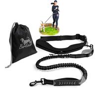 Barkswell Hands Free Dog Lead - Dog Running Lead with Comfortable Adjustable Waist Belt - Integrated Pocket for Storage - Enjoy Running, Jogging and Walking Again - Ideal Leash for Medium/Large Breeds