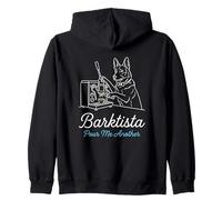Barktista Pour Me Another German Shepherd Coffee Drinker Zip Hoodie