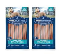 Barkworthies - Pack of 2 Smell-Free Bully Sticks (5 Pack of 6") Premium Quality, Durable, Protein Packed and Grain Free