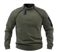 Barley Direct Men's Tactical Fleece Jacket Military Hoodie Knitted Coat for Sport Hiking Fishing(Green,M)