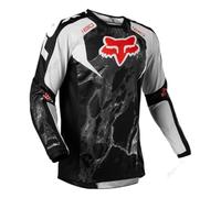 Barley Direct Mtb Jersey, Men's MTB Long Sleeve Jersey, Breathable Quick Dry Shirt for Running, Biking and Hiking, Motocross Shirt(Black White,XL)