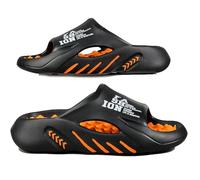 Barley Direct Orthopaedic Massage Shoes, Massage Slippers, Orthoslipper Massage Original Massage Shoes, Couple Non-Slip Cool Slides(Black,8/8.5 UK)