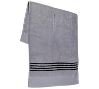 Barley Direct The Tour Towel | Large Golf Caddy Towel Terry Cloth, Absorbent 19" x 44", Center Cut, Perfect Hang Golf Cart Accessory and Bag(Grey W/Black Stripes)