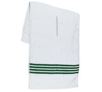 Barley Direct Tour Towel Large Terry Cloth Caddy Towel, Absorbent 19" x 44", Center Cut, Perfect Hang Golf Cart Accessory and Golf Bag, White with Blue Stripes(White W/Green Stripes)