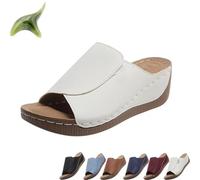 Barley Direct Vivastep Women's Sandals, VivaStep Ergonomic & Non-Slip Sandals for Pain Relief, Orthopaedic Original(White,8.5 UK Wide)