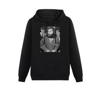 BARLOTUS Charles Manson Manson Family Criminal Men's Hoodies Graphic Pullover Sweatshirts Unisex Black Printed Hooded XXL