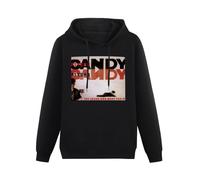BARLOTUS Jesus and Mary Chain Psycho Candy Men's Hoodies Graphic Pullover Sweatshirts Unisex Black Printed Hooded L