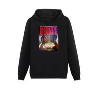 BARLOTUS Marvin Hagler vs Tommy Hearns 1985 Vintage Fight Poster Men's Hoodies Graphic Pullover Sweatshirts Unisex Black Printed Hooded XL