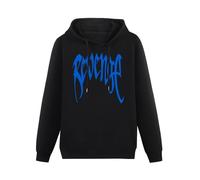 BARLOTUS Revenge Men's Hoodies Graphic Pullover Sweatshirts Unisex Black Printed Hooded S