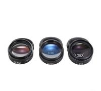 Barlow Auxiliary Objective Glass Lens 0.3X,0.35X,0.5X,0.75X,1X,2X for Industry