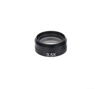 Barlow Auxiliary Objective Glass Lens 0.3X-2X C-Mount 42mm Thread for Industrial Video Microscope Camera Mount Lens(0.5X)