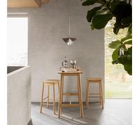 Barlow Bar Stool Without Back in Matt Oak Set of 2