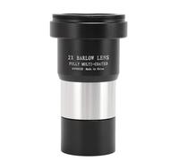 Barlow Lens 2X 1.25in, Fully Multi Coated Metal Telescope Eyepiece Accessories, 2 Times Magnification with Green Film Coating, M42x0.75mm Male Thread for T2 Photo Mounts, Inclu