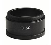 Barlow Lens for Stereo Microscope, 0.3X/0.5X/0.7X/2.0X Auxiliary Objective Lens with 42mm Mounting Thread, Aluminum Alloy, Compatible with C-M(0.5X)