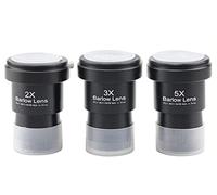 Barlow Lenses Kit 2X-3X-5X, 1.25 Inch Telescope Accessory, Fully Metal Multi-Coated Broadband Green Film Lens for Astronomy Eyepiece